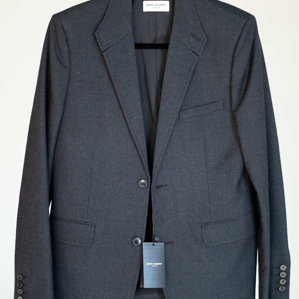 Yves St Laurent Anthracite dark blazer